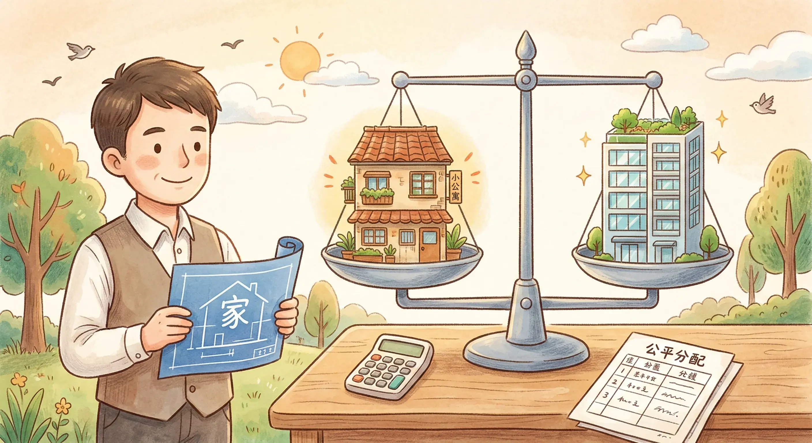 都更權利變換是什麼？跟協議合建差在哪？一張表看懂地主分回比例的計算邏輯