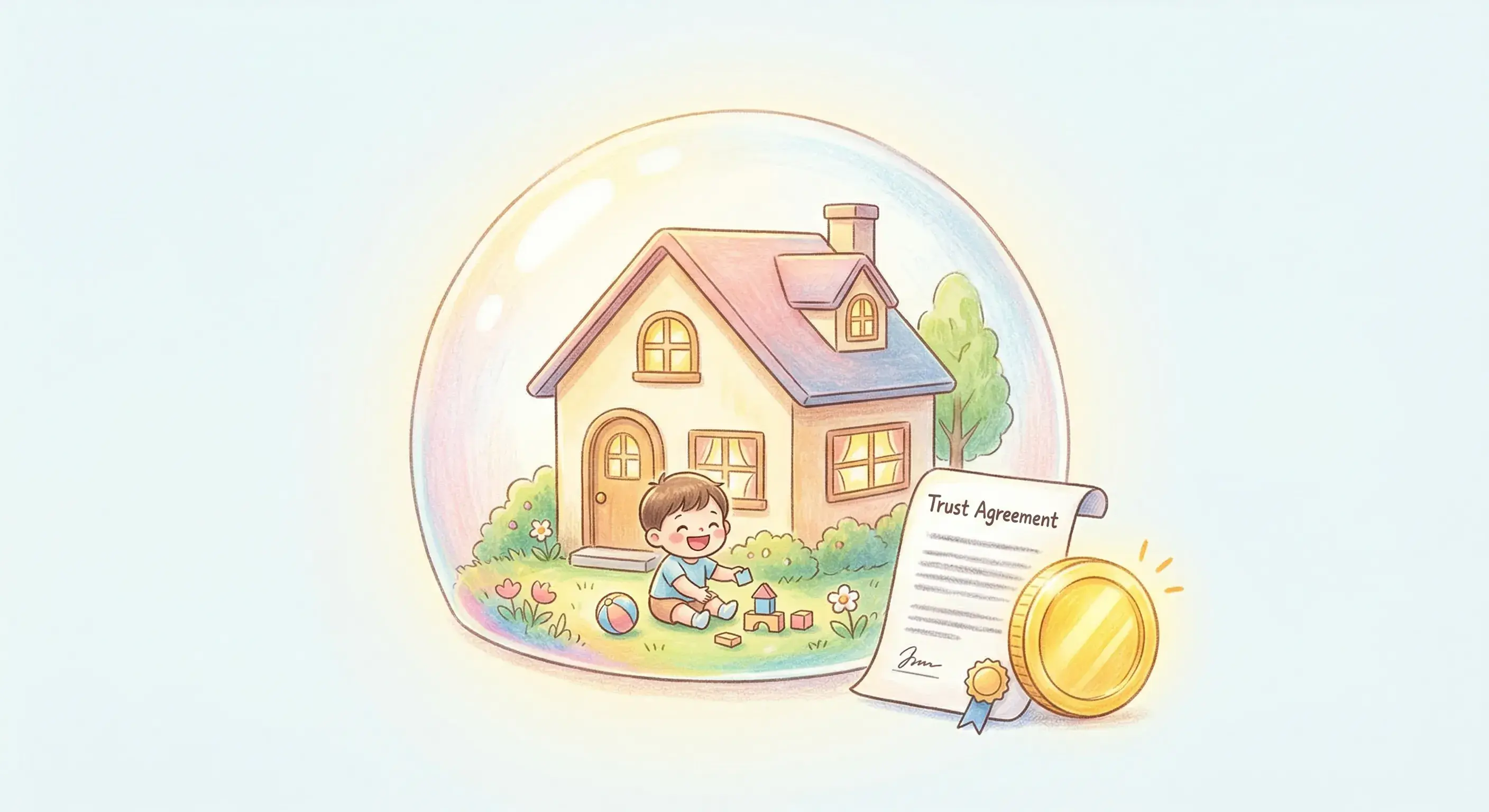 離婚財產分配：如何透過信託確保贍養費給付與孩子未來的房產權益？